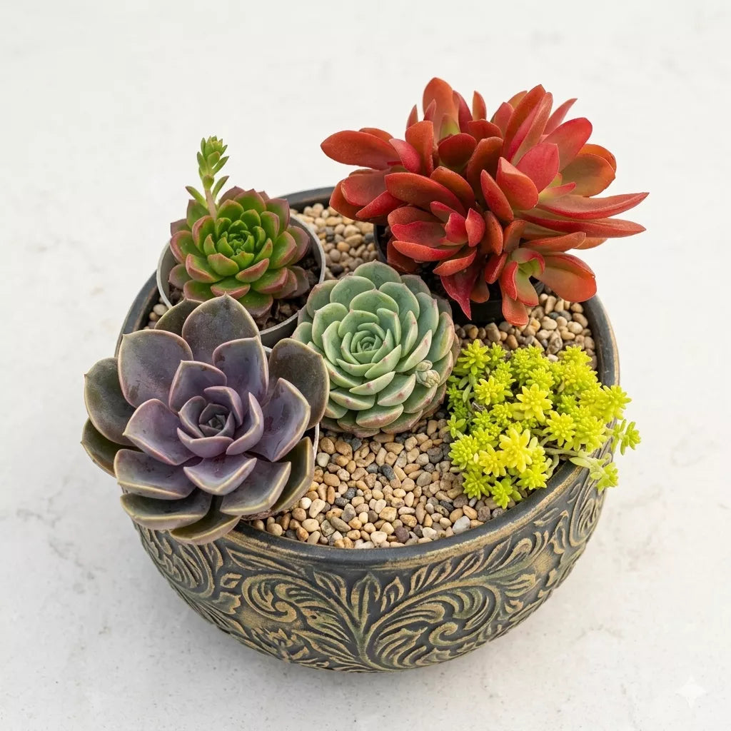 Combo Of 5 Succulent Plants (Bare Rooted)