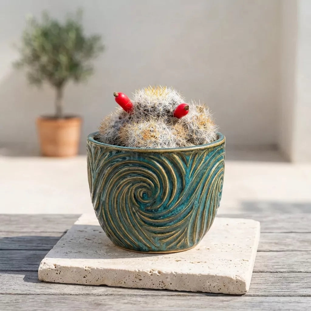 Mammillaria White Red Pearl Cactus (Bare Rooted)